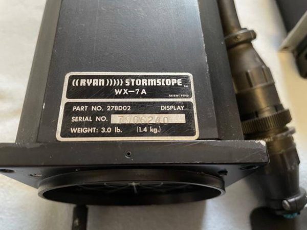 RYAN WX-7A Stormescope Complete System. As Removed - part number 377D25 (processor.  SN 790373) (view 2)