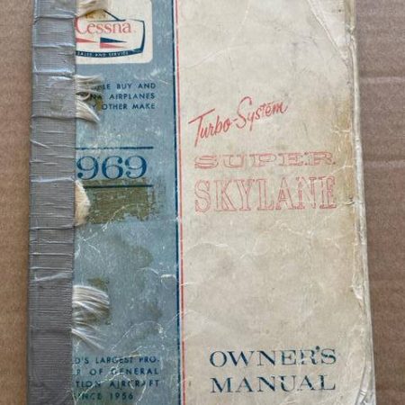 Cessna Turbo-System Super Skylane Owner's Manual.  1969.  Used.