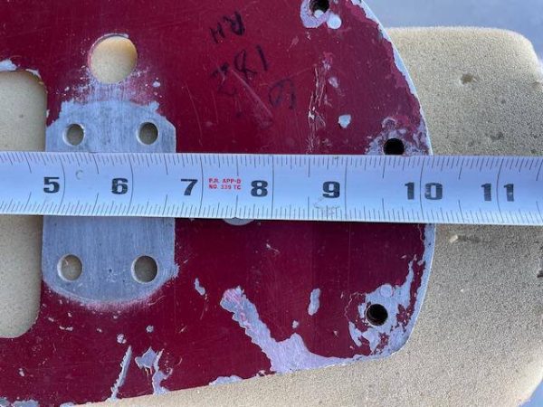 Cessna 182 RIGHT Wheel Pant Mounting Plate. Used - part number 0741046-8 (view 3)