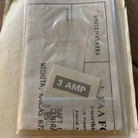 Beechcraft King Air Large "3 AMP" Decal. New - part number 101-344097-47