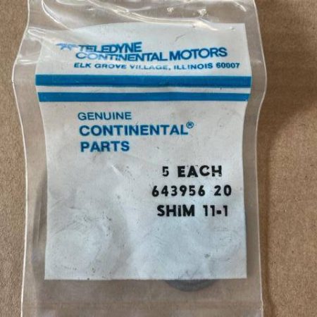 Continental Engine Shim.  PN 643956-20.  New Old Stock.