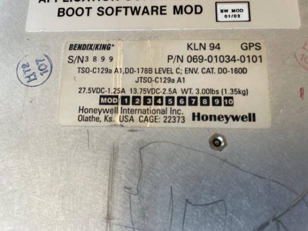 King KLN 94 Color, Moving Map, GPS. Used - part number 069-01034-0101 (view 4)