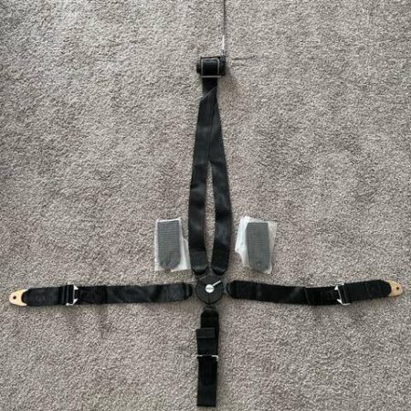 Davis RIGHT Seat 5 Point Inertia Harness With Quick Release.  Overhauled. As New.