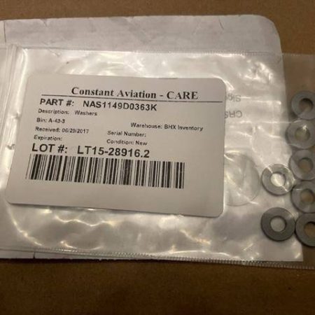 Cessna Flat Washers. PN NAS1149D0363K. New - part number NAS1149D0363K