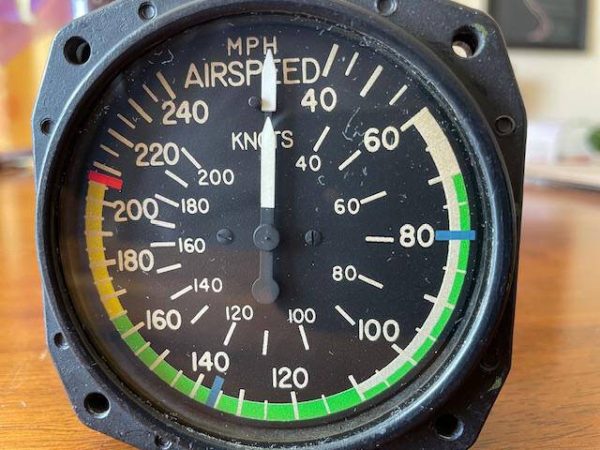 Edo-Aire-Cessna 182P Type II Airspeed Indicator. Scale in MPH. Used - part number C661065-0204 (Cessna)