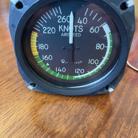 Beechcraft United Instruments A36 Bonanza Airspeed Indicator.  Used.