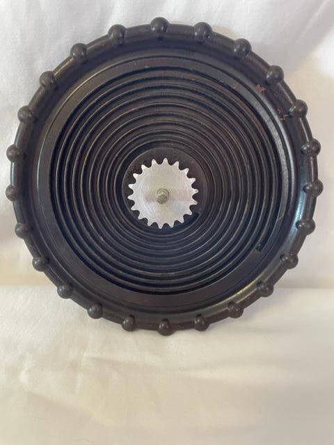Cessna 180 & 185 Trim Wheel And Mounting Plate Assembly. Used - part number 0761205-8 (or -11 whole assembly) (view 1)