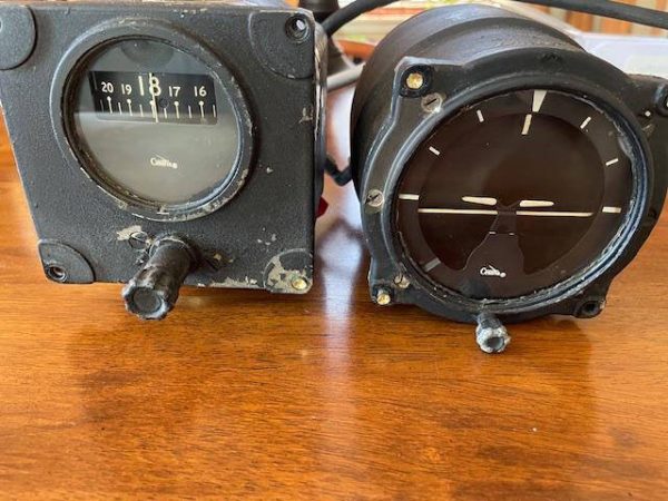 Garwin-Cessna Vintage Directional Gyro & Gyro Horizon. Used - part number 23-600-BT-01 (directional gyro)