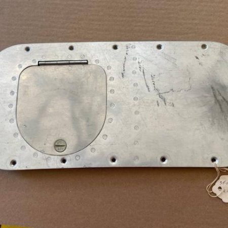 Beechcraft Bonanza LEFT Fuel Door Access Cover.  As Removed.