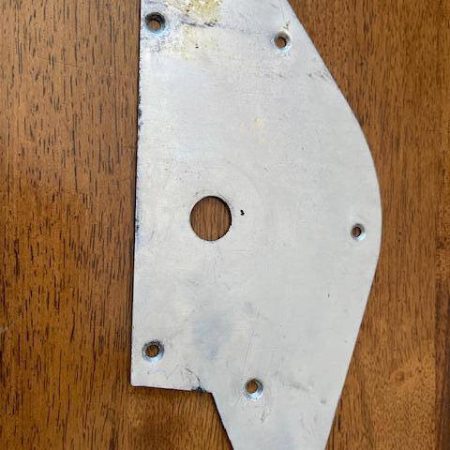Cessna 310 RIGHT, Upper Pedestal Control Quadrant Metal Cover Plate.  Used.