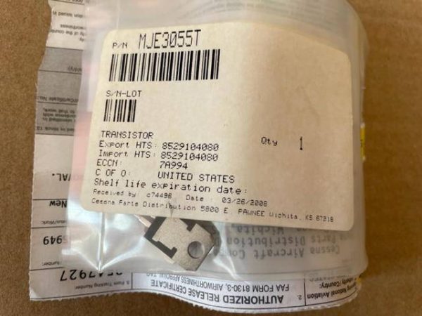 MJE3055T Transistor. New - part number MJE3055T (view 1)