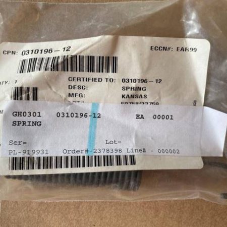 Cessna 172 Rudder Return Spring. New - part number 0310196-12
