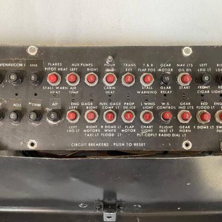Cessna 310K Complete Circuit Breaker Panel. As Removed.