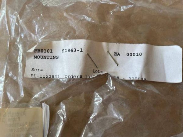 Cessna Metal Switch Mounting Cover. S1843-1. New - part number S1843-1 (Cessna) (view 2)