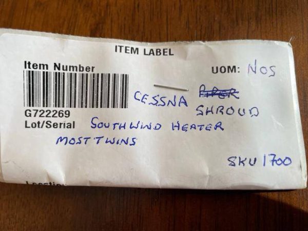 Cessna Southwinds Heater Shroud. Used - part number G722269 (view 4)