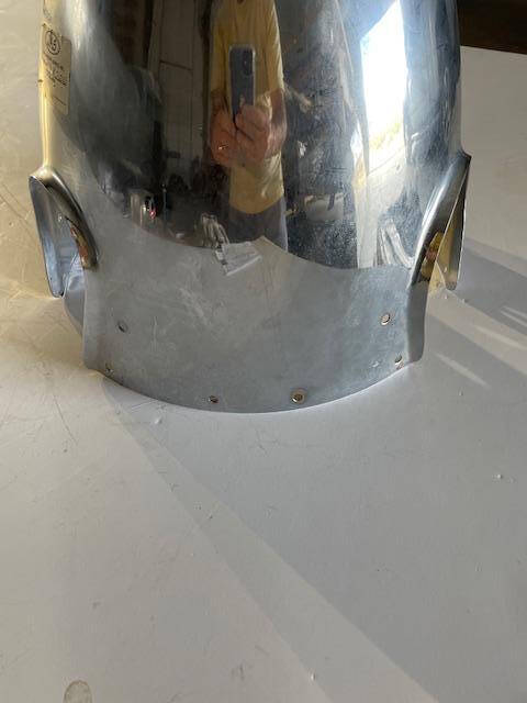 Cessna 206 & 210 Hartzell 3-Blade Spinner & Aft Bulkhead. Used - part number 1250419K200 or 1250419-2 or C-4586P (Hartzell dome #) or C-4583-3P (aft bulkhead) (view 2)