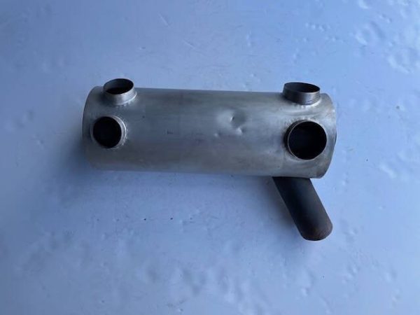 Cessna 182E Muffler With Stainless Steel Shroud. Used - part number 0750130-54 (or -60 Assembly) (view 1)
