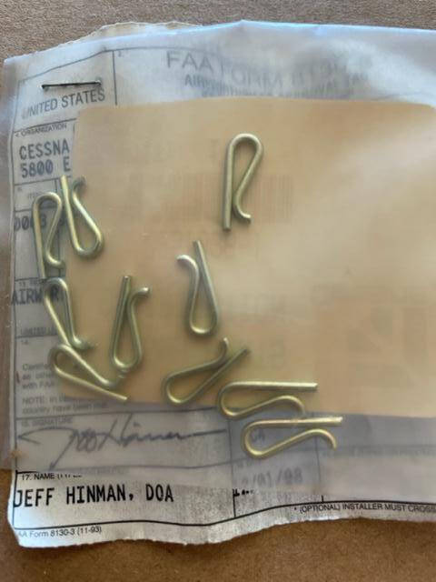 Cessna 310 Main Landing Gear Door Clips. New - part number 0851036-1
