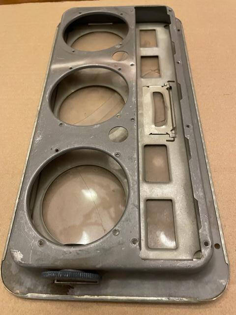 Vintage Aircraft Instrument Panel And Engine Gauge Cluster Panel. Used - part number Unknown (view 3)