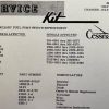Cessna 205, 206, 210 Series Aux Fuel Pump Switch Decal. New Old Stock - part number 1209015-2 (view 1)