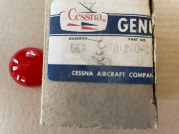 Cessna A1280-2 Red, Glass Nav Light Lens Cover. New - part number A1280-2 (view 4)