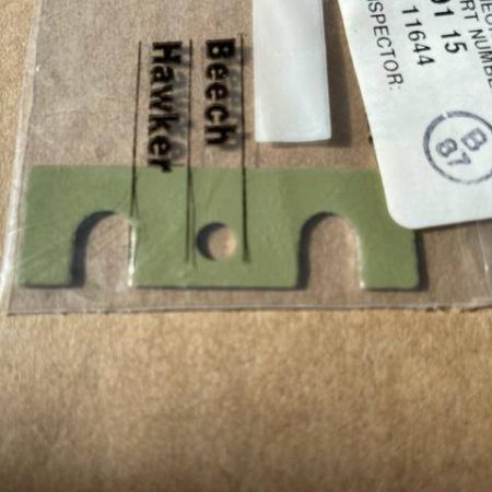 Beechcraft King Air Engine Control Cable Bracket Lock Plate.  New.