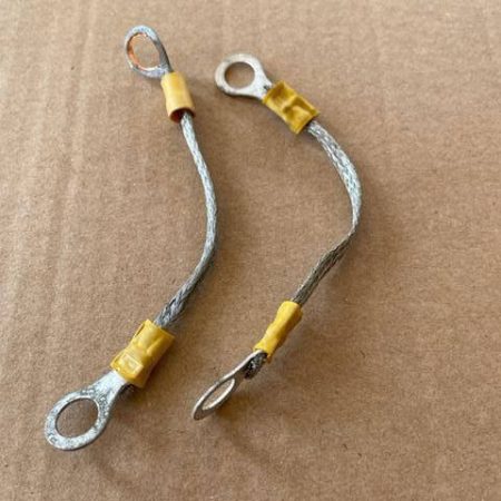 Cessna 150 Lower, Forward, Engine Mount Braided Ground Strap. New Old Stock.