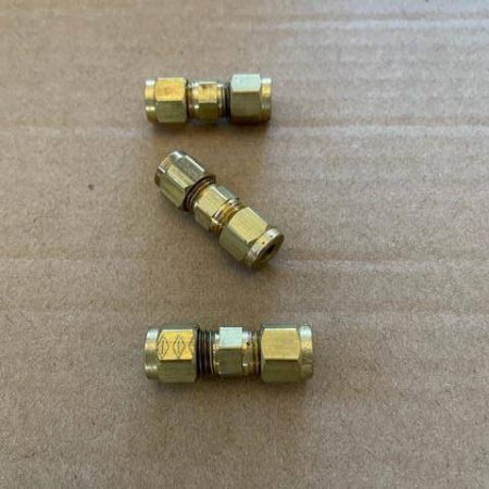 62F3 Brass Compression Coupling.  3/16" OD.  New.