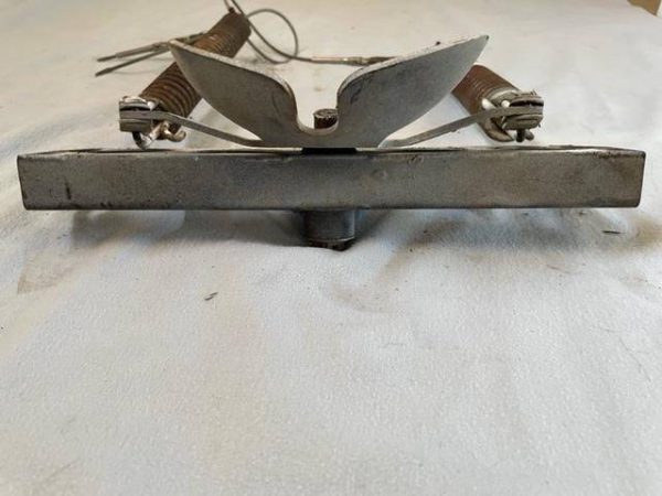 Cessna 310, 320 Steering Yoke Complete Assembly. As Removed - part number 0813150-52 or 0813150-29 (yoke) or 0813150-28 (yoke support) or 0842005 (steering springs) or 0310219-2 (steering link to spring) or AN (155B325 Turnbuckel barrel) or An (161-22RS turnbuckel fork) (view 2)