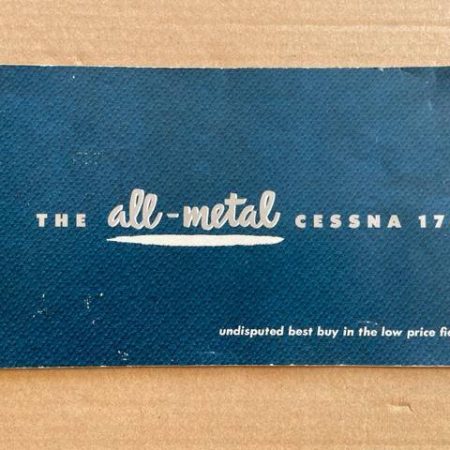 Cessna 170 Sales Brochure.  1954 Original Condition.