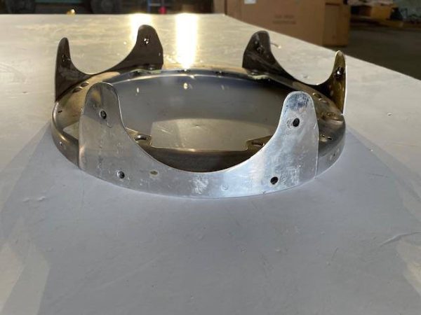 Cessna 206 & 210 Hartzell 3-Blade Spinner & Aft Bulkhead. Used - part number 1250419K200 or 1250419-2 or C-4586P (Hartzell dome #) or C-4583-3P (aft bulkhead) (view 10)