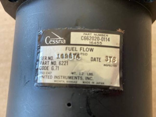 Twin Cessna Dual Fuel Flow Gauge. Repaired. Used - part number C662020-0114 (view 3)