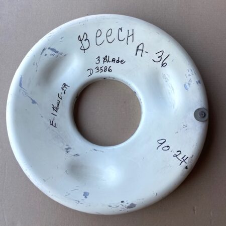Beechcraft Bonanza McCauley 3-Blade Spinner Aft Bulkhead. Used - part number D3586